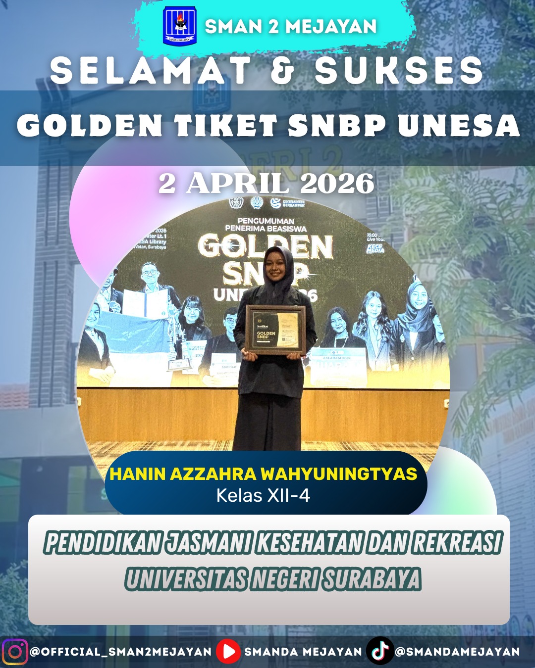 Golden Tiket SNBP UNESA 2026