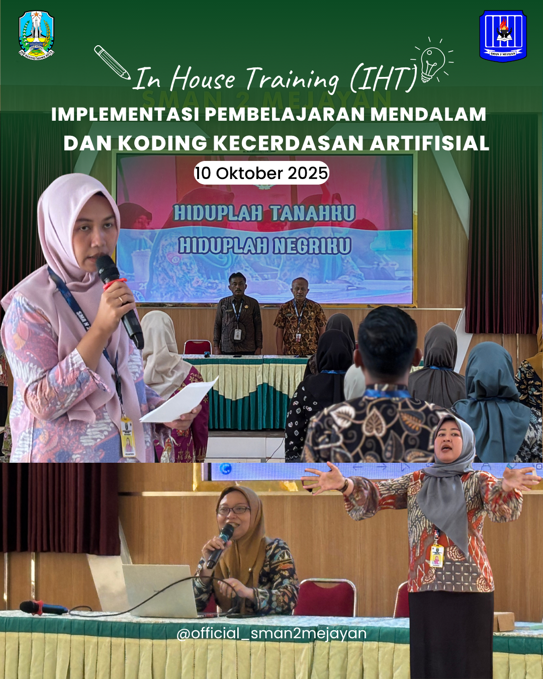 In House Training (IHT) IMplementasi Pembelajaran Mendalam Dan Koding Kecerdasan Artifisial