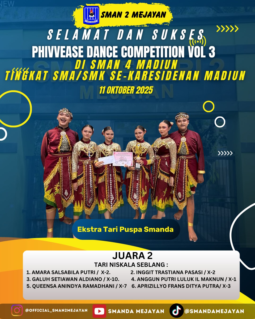 Juara 2 Tari Niskala Seblang