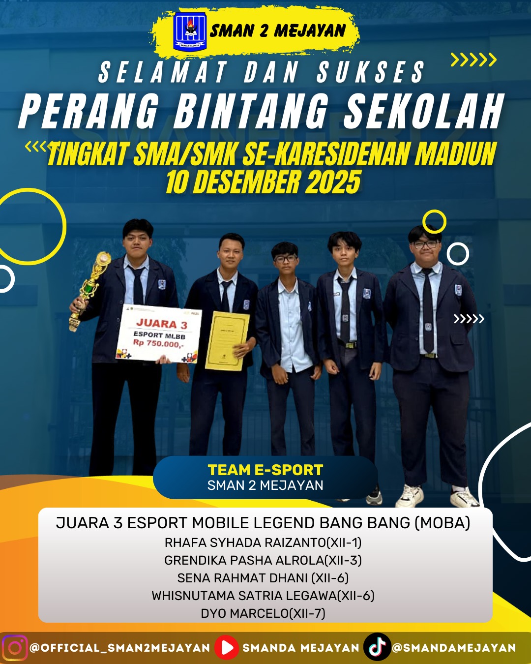 Juara 3 E-Ssport Mobile Legend Bang Bang