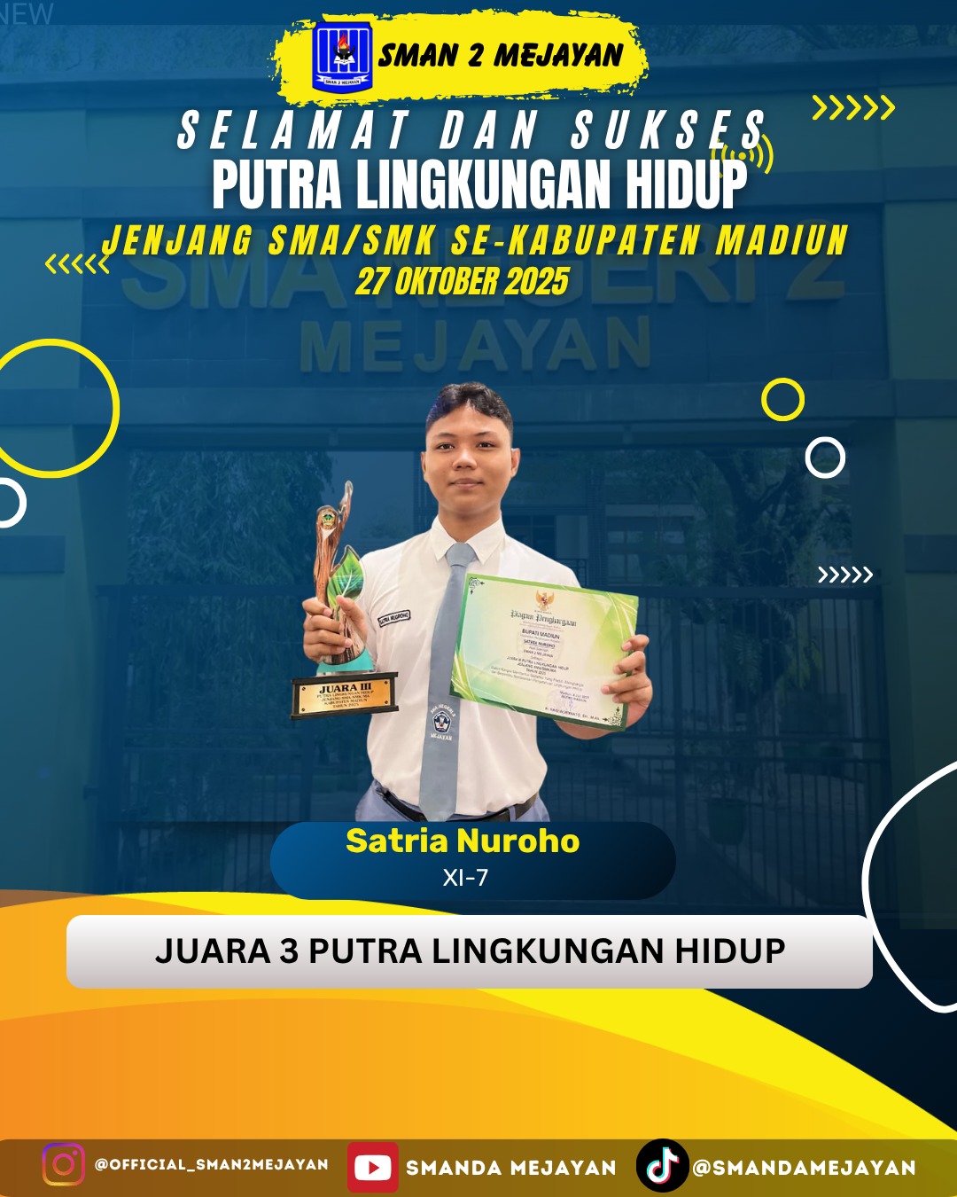 Juara 3 Putra Lingkungan Hidup Kabupaten Madiun Tahun 2025