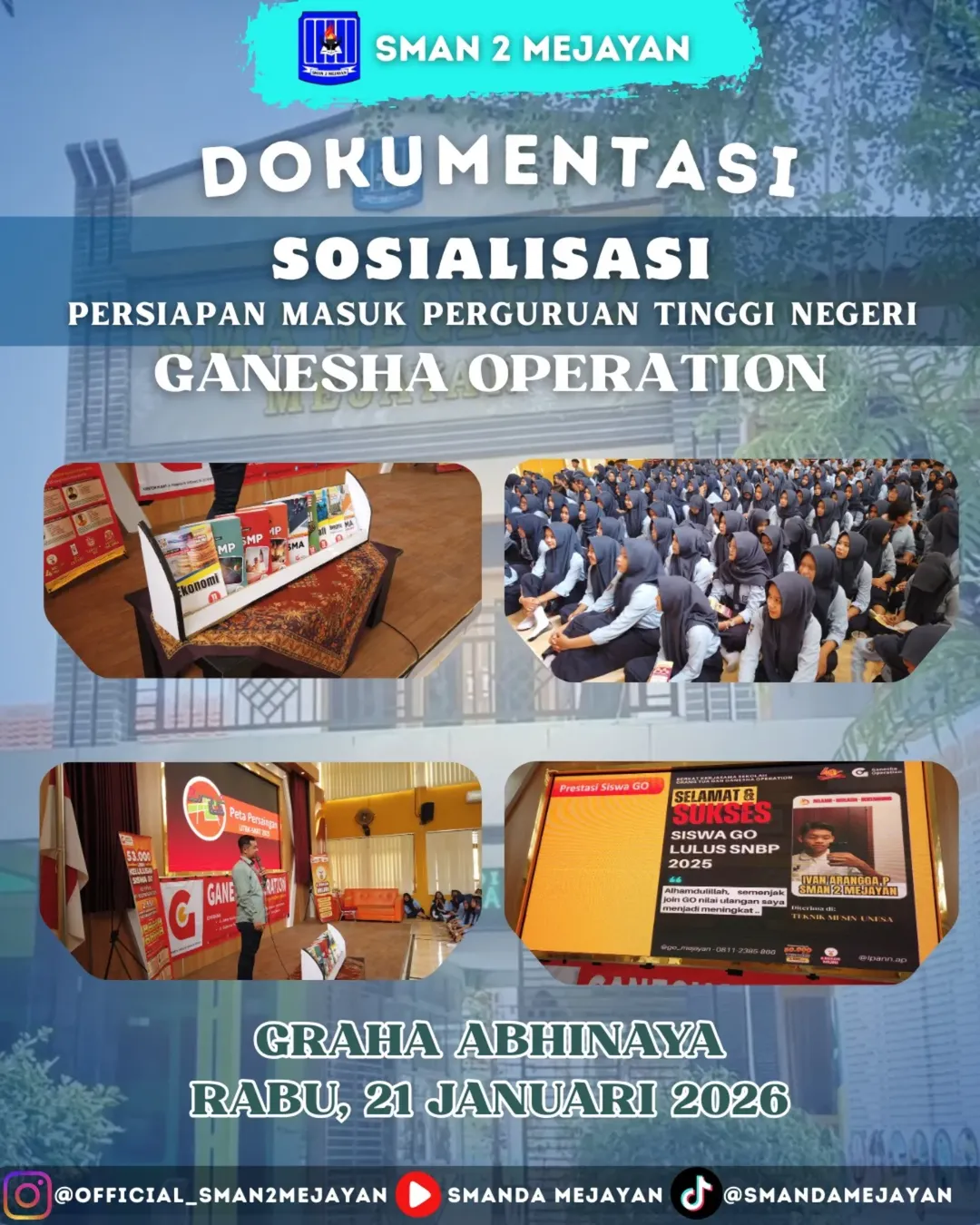Sosialisasi masuk PTN oleh Ganesha Operation (GO)