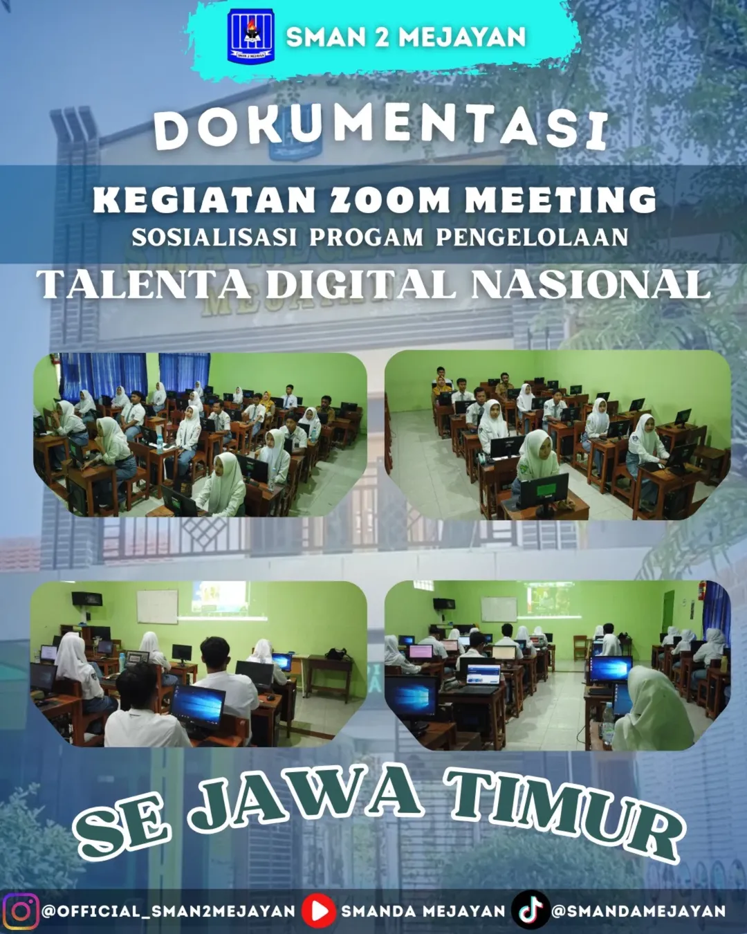 Zoom Meeting Sosialisasi Program Pengelolaan Talenta Digital Nasional Se Jawa Timur