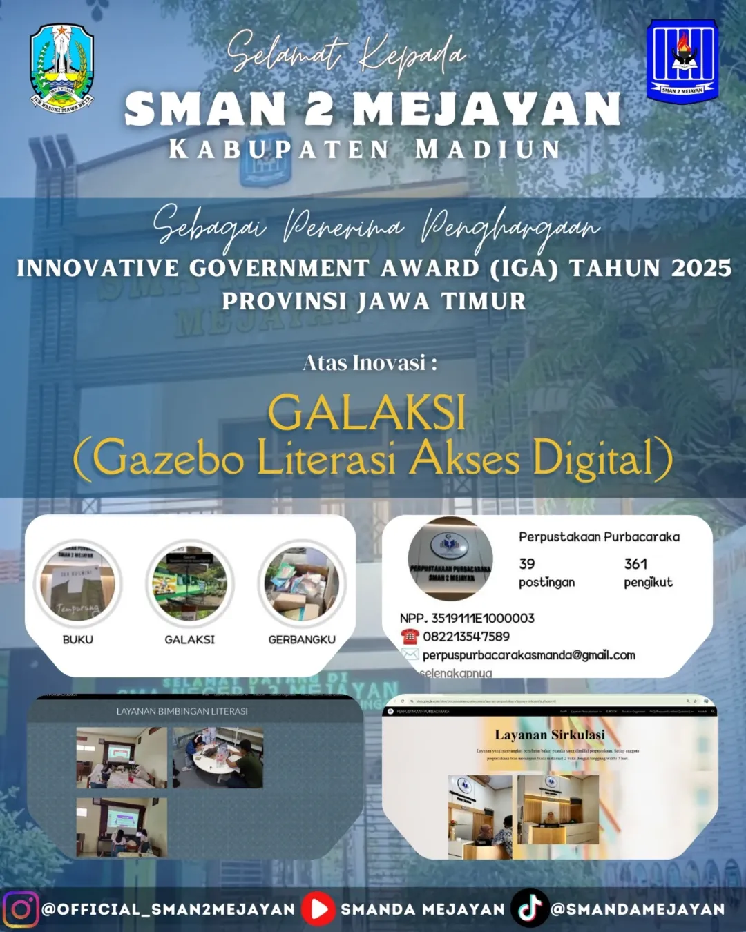 penerima penghargaan Innovative Government Award (IGA) Tahun 2025.
